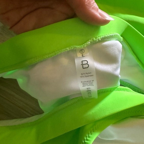 Blooming Jelly High Waisted Bikini Set High Cut with Cutout In Neon Green Size L - Picture 4 of 5